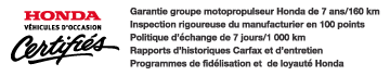 Véhicules d'occasion certifiés